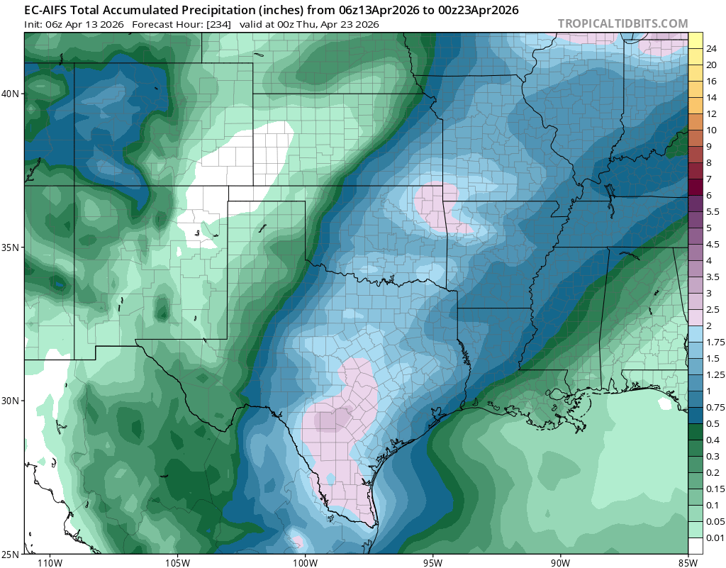 sizov_andre's tweet image. I won't rely too much on monthly models...here's how next 10 days could look according to EC-AIFS. Major winter #wheat areas (central &amp;amp; eastern KS + neighbors) are still not getting proper rain.

#oatt #agwx