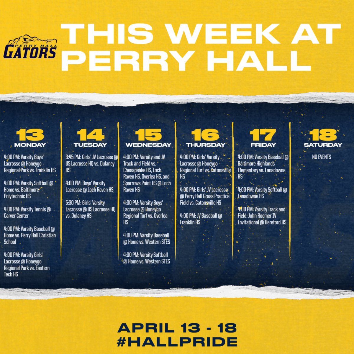 perryhallath's tweet image. Gators: Mark your calendars for this week's events!  #hallpride