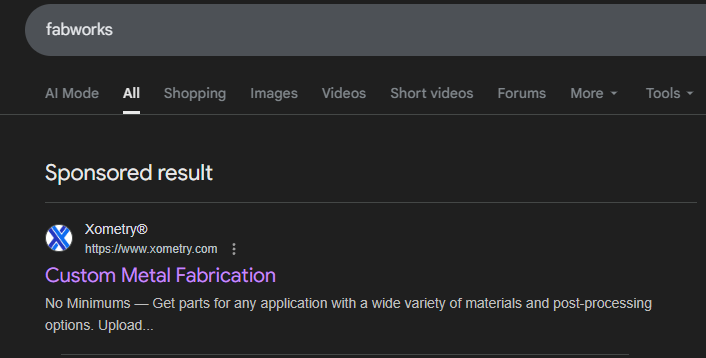 _baldtires's tweet image. xometry is scared as fuck