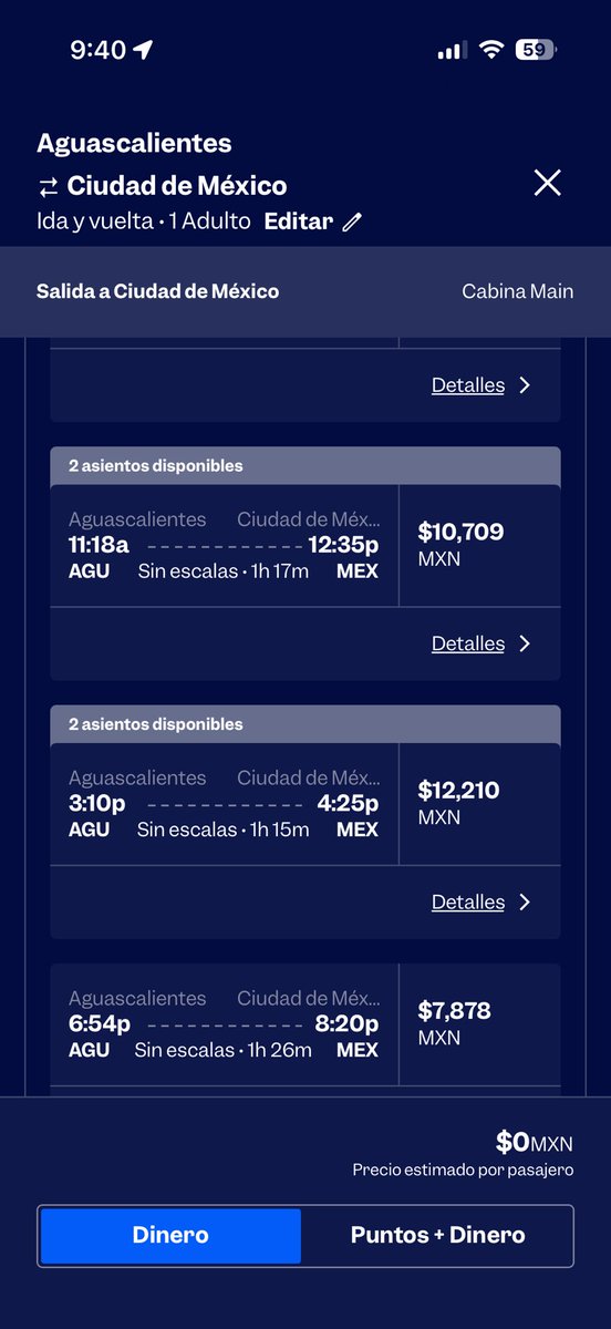 roberto_farfan's tweet photo. @Aeromexico $10,709 pesos por un vuelo de 1:15 hr…!!??? 

De no ser por los políticos que usan esa ruta y pagan esto con los impuestos que pagamos, nadie más haría ese vuelo tan caro…

Que pasa en estos casos @Profeco ?

$145 pesos / minuto de vuelo…!!!

🤬 https://t.co/HHUZBar6Dm
