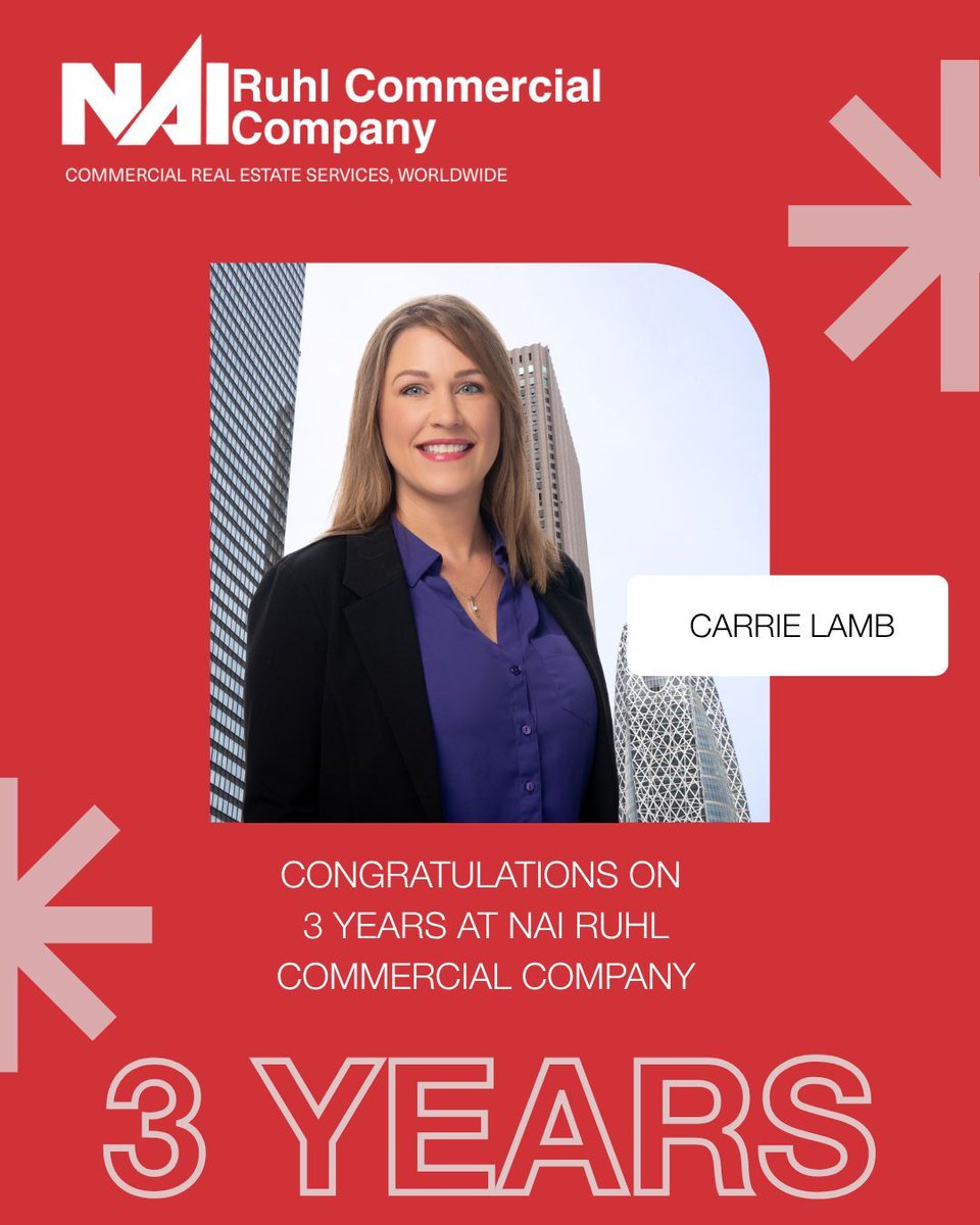 Celebrating 3 years of excellence with Carrie. We’re grateful to have you on our team! 🥳