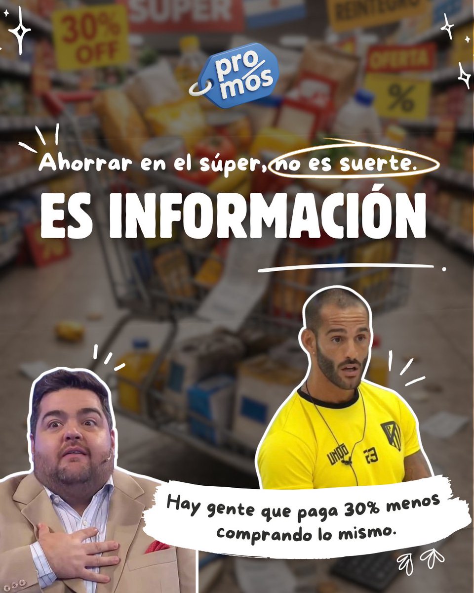 promos_lat's tweet photo. 💸El dato incómodo de Lunes:
mientras vos pagás precio completo,
hay gente llevándose lo mismo 30% más barato 🛒

No es suerte, es usar PROMOS. 😌

#promos #economia #precios #supermercado #beneficios #descuentos https://t.co/rG1w1y08Xk