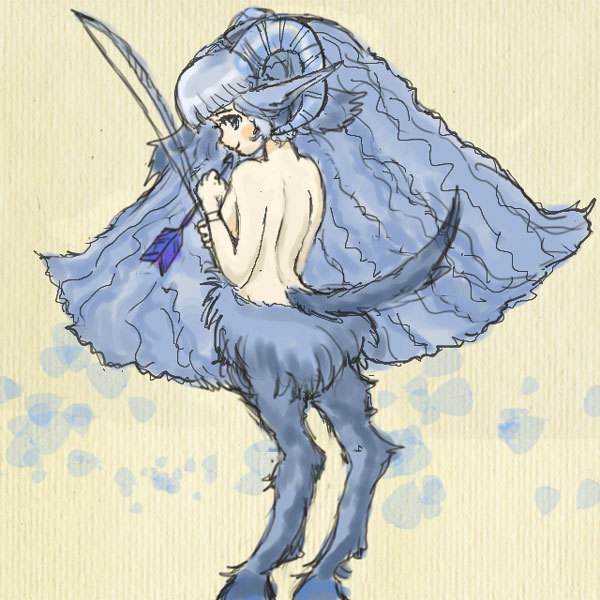 「牧神少女」|とろろ（星尾 登路郎）＠昭和の古狸のイラスト