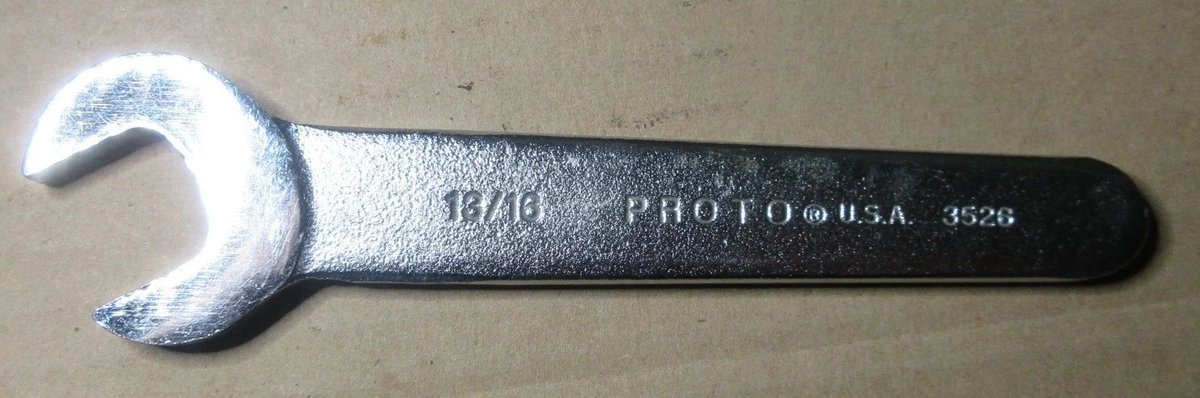 RusticTrove's tweet image. Proto 13/16" Thin Pattern Open End Service Wrench USA Made ebay.us/m/bCc6QV #eBay via @eBay #Tools #Construction #Industrial #HeavyMachinery #DIY #PowerTools #HandTools  #Workshop #Contractor #Electrician #Plumber #Mechanic #Carpenter #Technician #Engineering #machinery