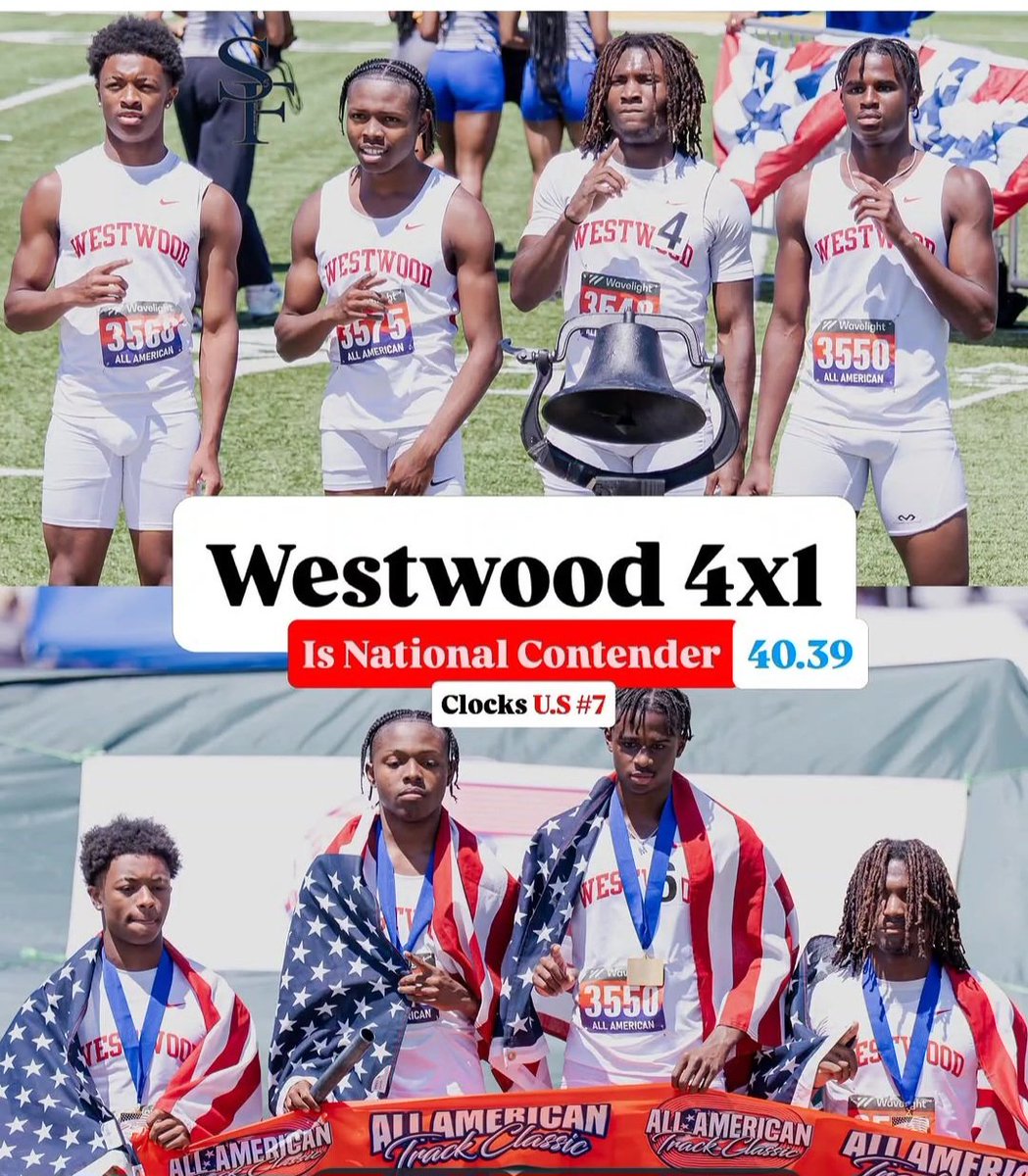 Myles_Bryantt's tweet photo. Spring Break.... Broke 2 meet records, enjoyed great competition, and PR'd in the 100m. Not a bad vacation. 
#WestwoodTF https://t.co/t9jN5lzHF1
