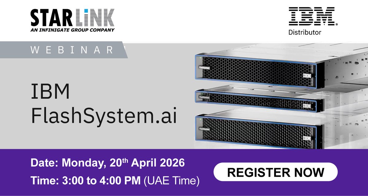 StarLinkVAD's tweet image. Join our partner webinar on @IBM FlashSystem.ai to explore how you can enable rapid recovery, strengthen data resilience, and support infrastructure modernization for your customers.

Register today:
starlinkme.net/event-registra…

#IBM #FlashSystem #CyberSecurity