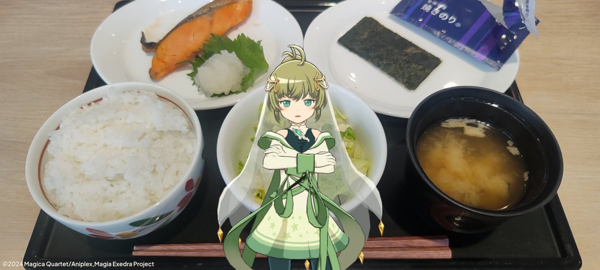 IIWTZZ6khl55175's tweet image. #デニーズ　#Denny's　#Dennys
#まどドラ１周年
#まどドラカメラ　#安名メル　#メル君

今回デニーズに来たのは２回目なの！

私１５年前くらいに初めてデニーズ行って、
注文してから３０分待たされたっていう
クソみたいな思い出があるんだけど、
今回は１０分くらいで鮭定食が来たの！