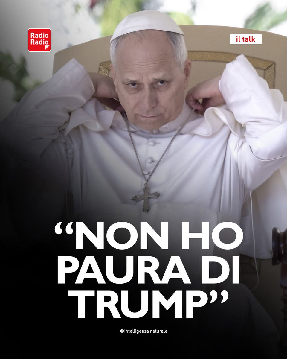 Giorgioaki's tweet photo. Dopo il duro attacco del Presidente Donald Trump, Papa Leone XIV ha risposto con fermezza:

"Non ho paura di Trump. Non sono un politico e non ho intenzione di fare un dibattito con lui. Io continuerò a parlare ad alta voce contro la guerra, a cercare di promuovere la pace, il dialogo multilaterale tra gli stati per cercare la giusta soluzione ai problemi. Troppa gente sta soffrendo nel mondo”.

#Trump #PapaLeoneXIV