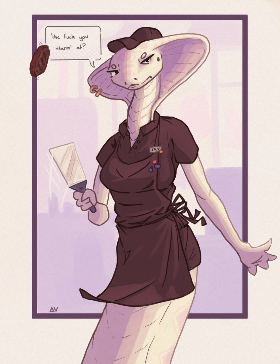 <a href="/Sagutxis/">🍒 🎀 Sagu 🎀 🍒</a> <a href="/S_Miles_Art/">smilesart.bsky.social</a> What if the sexy lady monster is a McDonald’s worker?