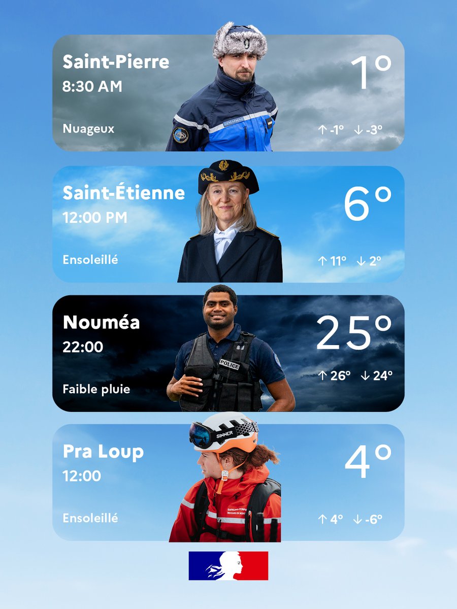 Interieur_Gouv's tweet image. #MondayMotivation I Peu importe la météo, qu’il pleuve, qu’il neige, qu’il vente…

Peu importe l’heure, peu importe le lieu : ils sont à votre service. 👮‍♀️👨‍🚒👩‍💼