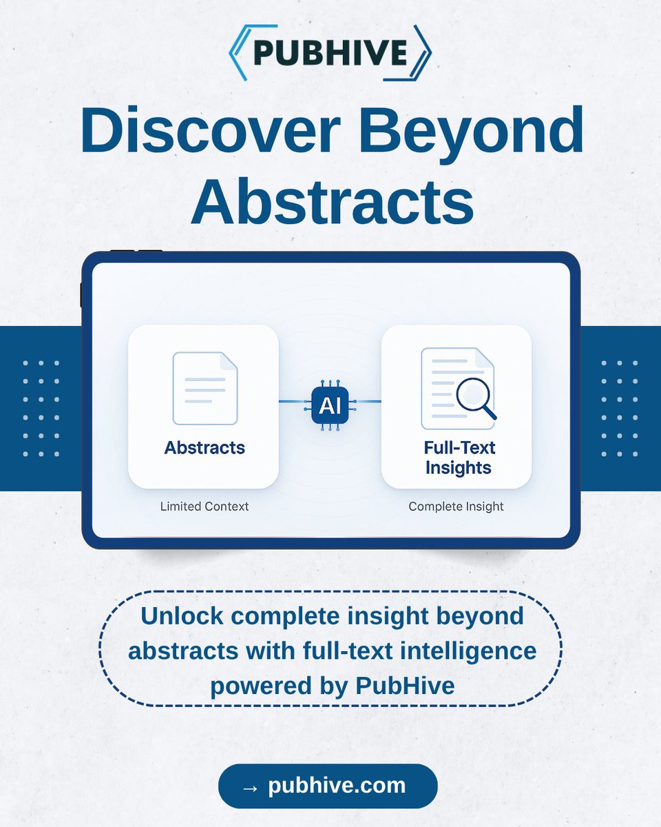 Abstracts start the story. Full text reveals the truth.
At <a href="/PubHiveLtd/">PubHiveLtd</a> , we turn deeper evidence into smarter safety decisions.

🔍 Read more → pubhive.com/workflow-matte…

#Pharmacovigilance #MedicalAffairs #AIautomation #LifeSciences #PubHive