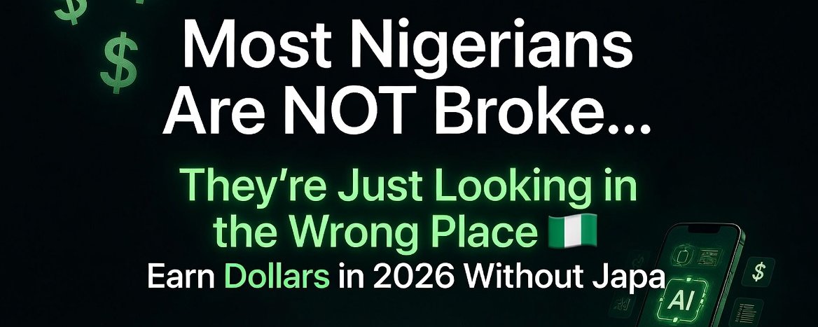 Most Nigerians Are NOT Broke; They’re Just Looking in the Wrong Place-The 2026 Playbook: How to Earn