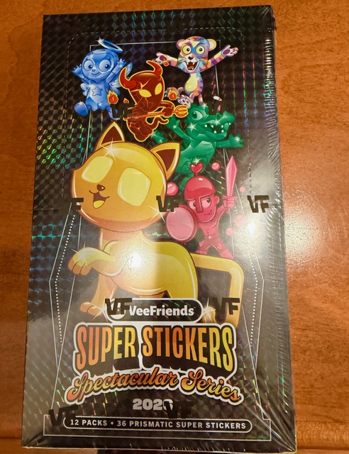 scotth42's tweet photo. Super Stickers Spectacular Series - 9 boxes -- $850 
@veefriends @VeeFriendsLive
@VeeFriendsCards @VEEFAMsessions
@TheHobby247 @WatchTheBreaks
@mistirmesser @amveecards
@Smdalal_3i
@brett_devito
@GoodGuysCollect
@SenorPantsNFT @JWWcards
@SaugyWaffles3
@Shoeprenuer
@JCourageFIT https://t.co/bTZKNJYrqv