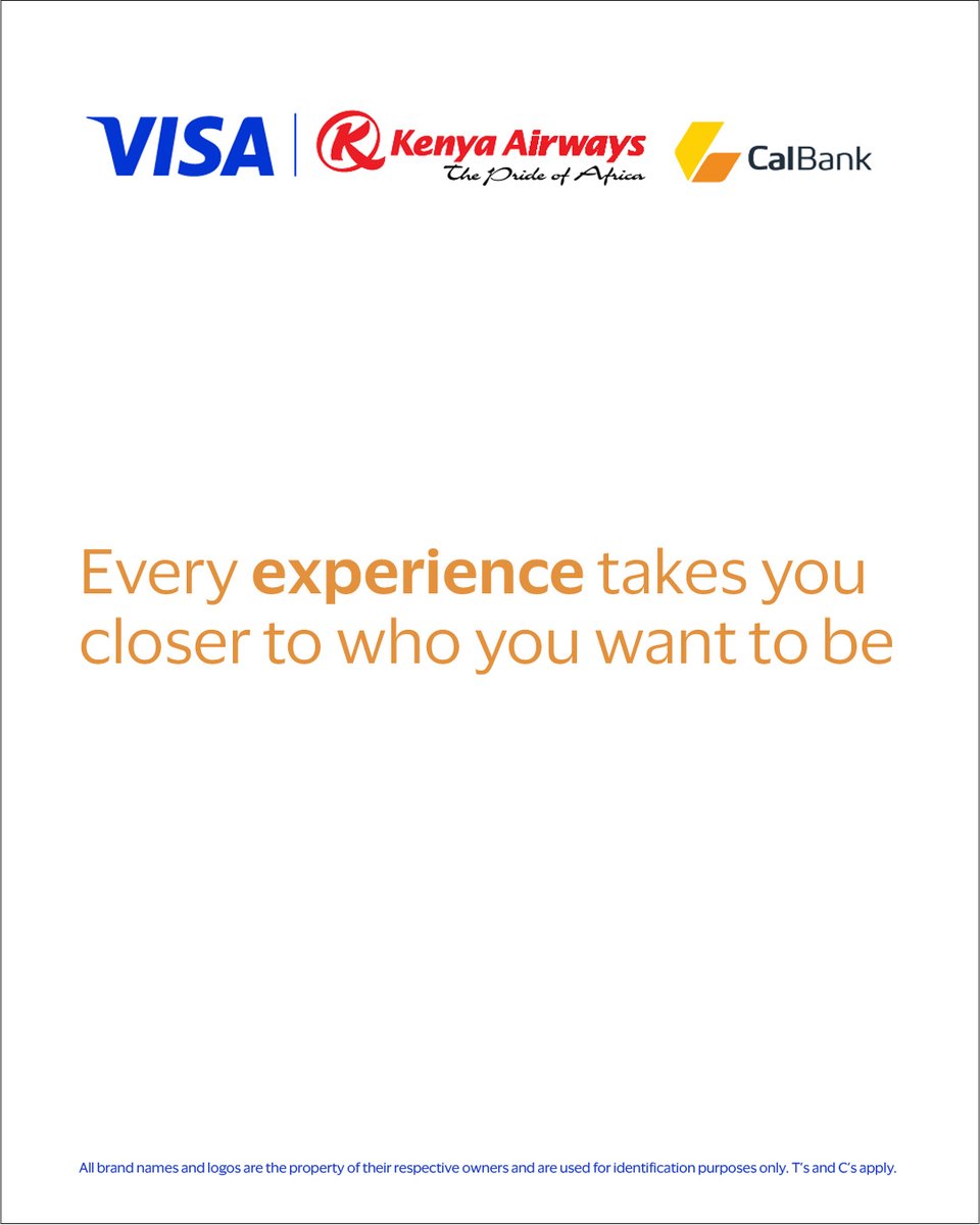 CalBankPLC's tweet image. Escape to Kenya and experience the beauty of Africa! 🌍

Get up to 8% off flights with Kenya Airways when you book and pay with your CalBank Visa payment card. Simply book with the code VISAKQ. Book now and make your dream trip a reality.

#CalBank #ForwardTogether #Visa #Kenya