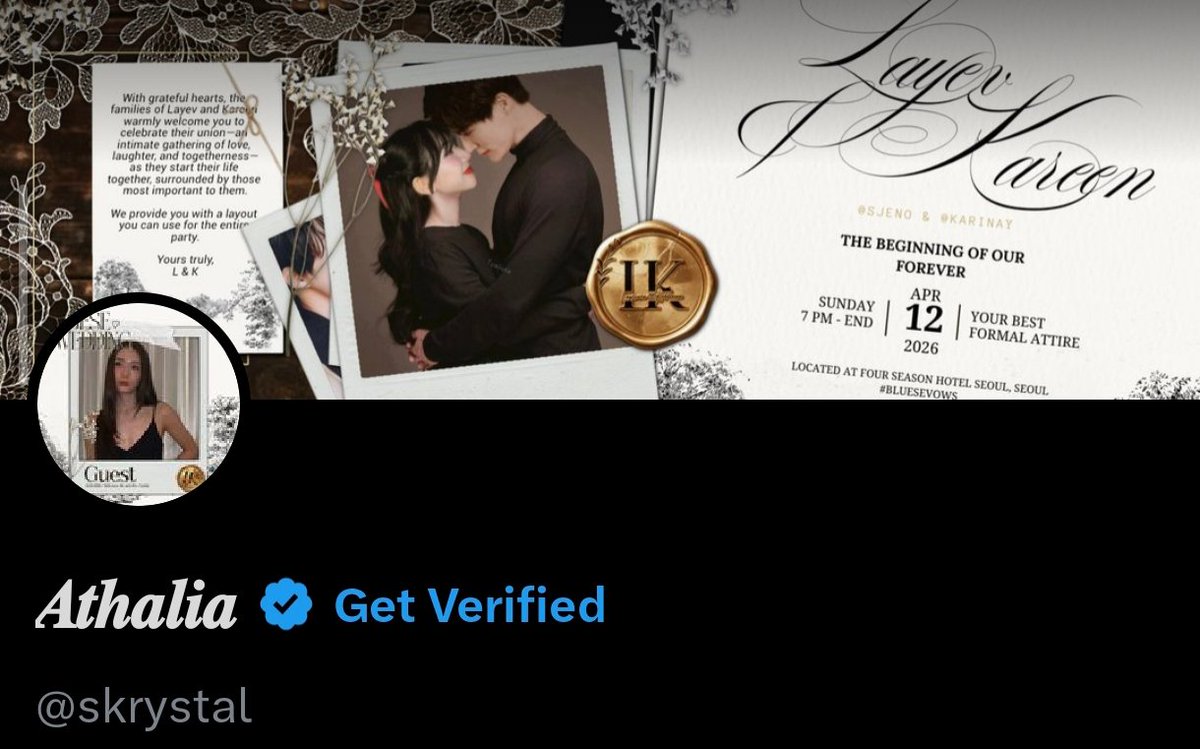 skrystal's tweet photo. April 12, 2026 — #BlueseVows https://t.co/YYz0Fvscrj