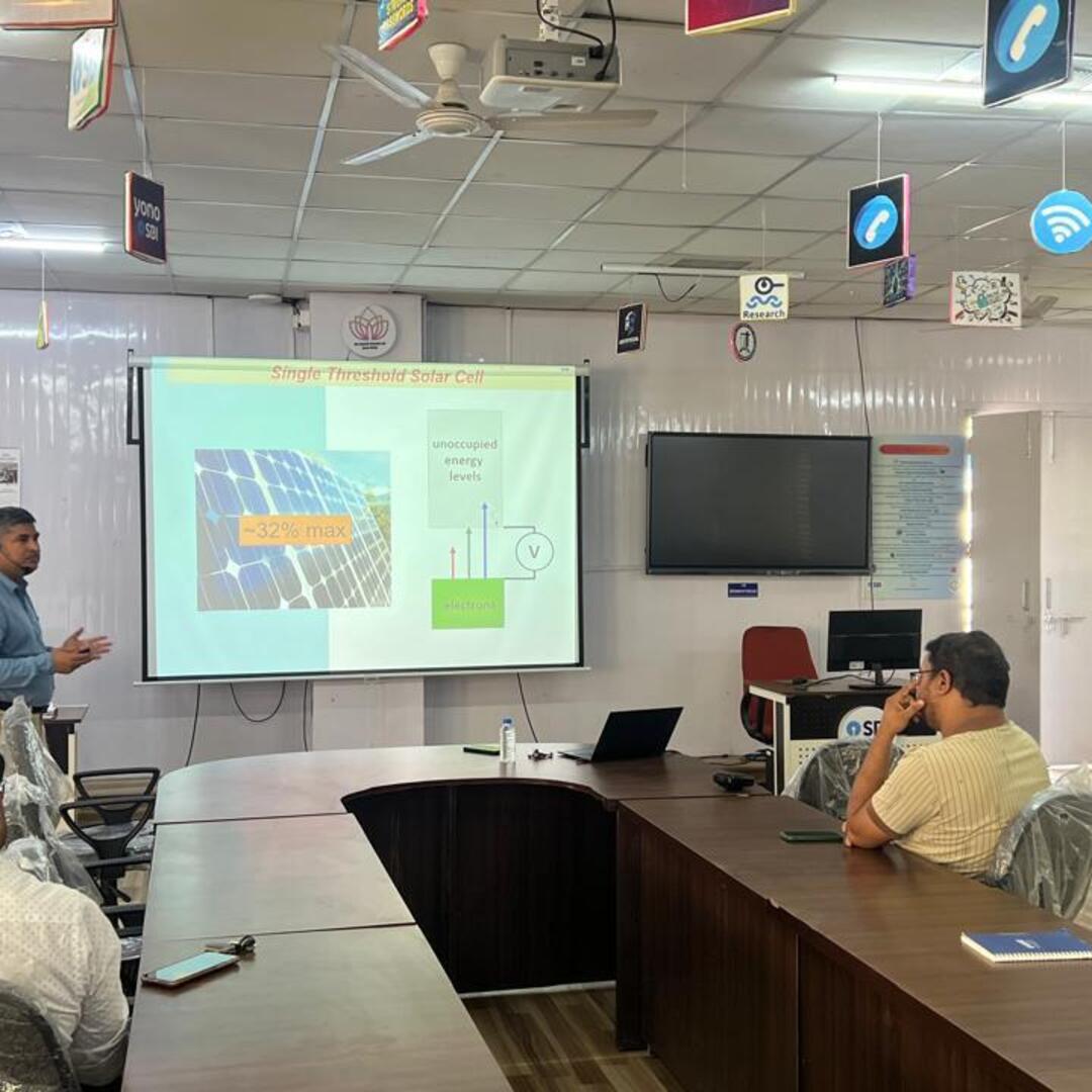 The Weekly Research Presentation at IIIT Bhopal was successfully conducted by Dr. Neeraj Kumar Giri on the topic:

“Advances in Spectral Conversion for Scientific Applications”

The session provided valuable insights into cutting-edge techniques such as upconversion and