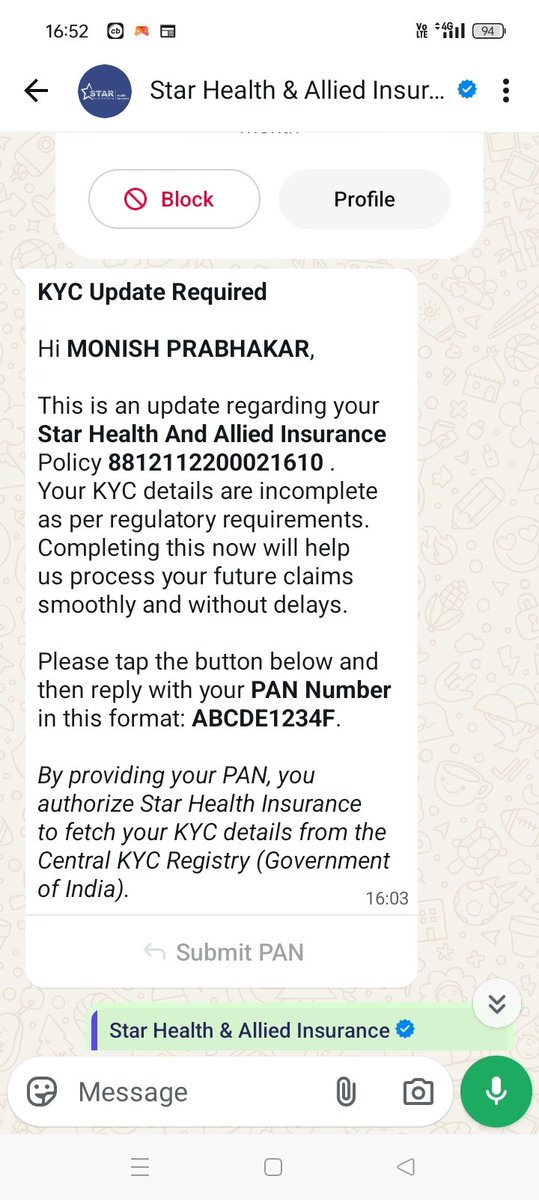 Monish_P's tweet photo. @StarHealthIns  is this genuine https://t.co/L1YiyNtUCD