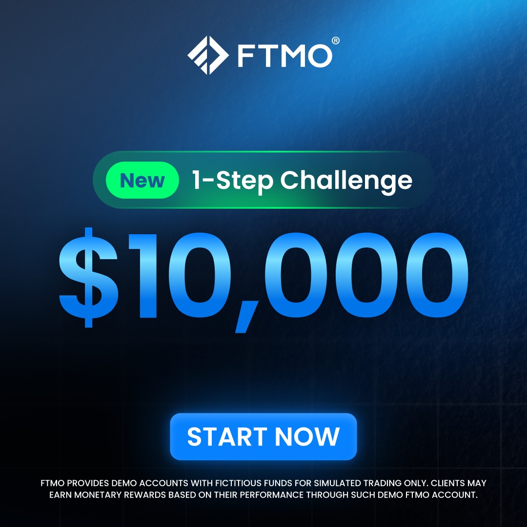 FTMO_com's tweet photo. 90% of your simulated profits waiting for those who pass 1‑Step FTMO Challenge. Take your chance and start now!