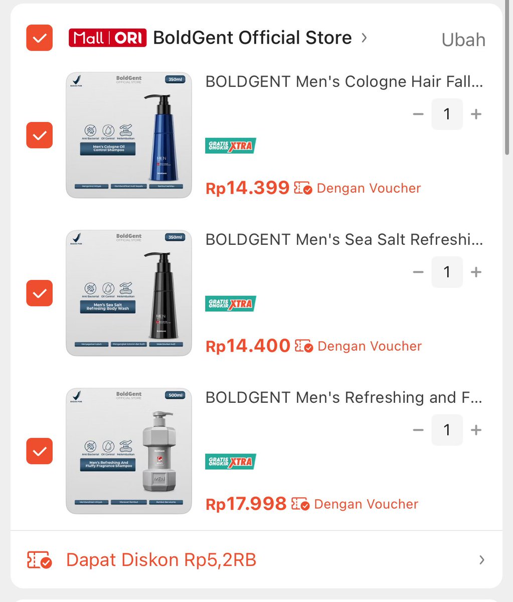 ada yang udah coba men’s care ini? kebetulan lagi diskon gede nih

s.shopee.co.id/16PtTcXpd
s.shopee.co.id/4VYpFfS2Uc
s.shopee.co.id/8V4y14tWov