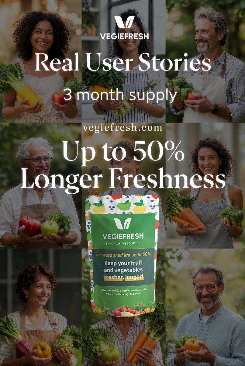 Vegiefresh_'s tweet image. #8 Real people, real results. Here's what our community is saying about the single 3-month VegieFresh pouch: