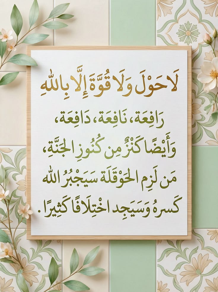 Alreem_464's tweet image. لا تمر إلا وأنت كاتب الحوقلة عسى
 أن يأتيك خير يسر قلبك من الفرح..