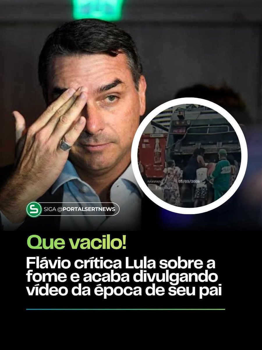 Picareta usando as imagens do povo pegando resto de comida do caminhão do lixo da época do desgoverno do pai dele😂Eu nunca tive dúvidas que este Flávio Bolsonaro não vale nada💩 tá cheio de denuncias nunca fez nada pelo Brasil para os pobres se engana com está família quem quer