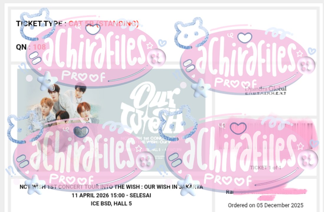 —•°⁵/¹²/²⁵

finally I got this ticket, i never thought i would meet you guys this soon.... see you my wish ♡____♡

#INTOTHEWISH_JAKARTA