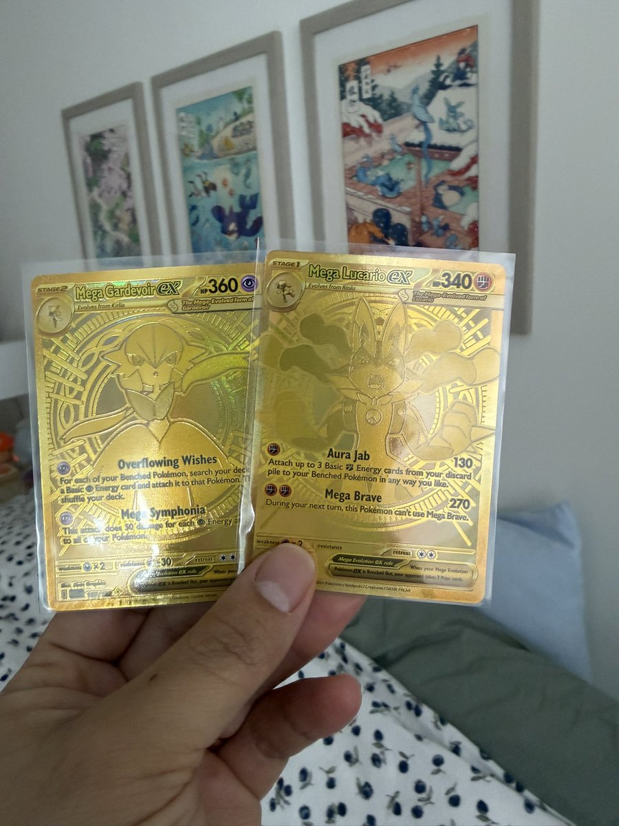 james_y12's tweet photo. Look what came in the mail, some gold shiny cardboard ✨! 

Huge thanks to @HatTrickTCG for the 🧇 win! https://t.co/KOL1Qpcmsu