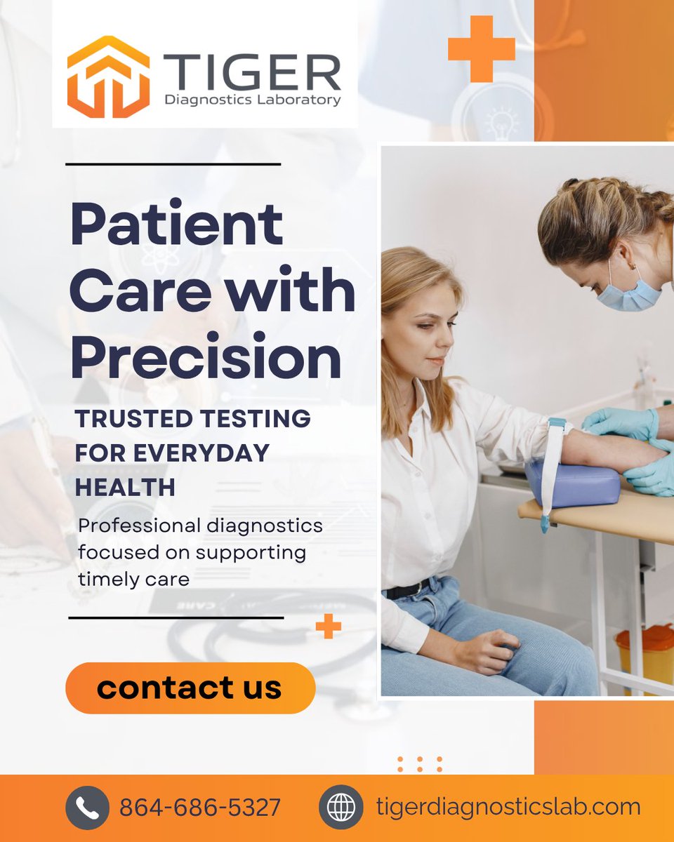 tigerDiagnostic's tweet image. Health decisions begin with dependable information. 

#LaboratoryServices #MedicalTesting #PatientCare #DiagnosticServices #MedicalLab #HealthSupport #TigerDiagnostics