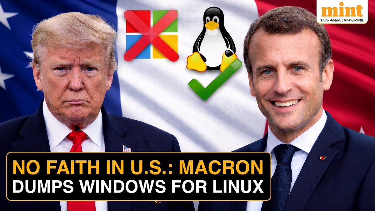 tanmoyofc's tweet image. 🇫🇷 FRANCE DECLARED DIGITAL WAR AGAINST US! 

#French Govt Officially Starts ripping out Microsoft Windows and switching to Linux on ALL Workstations — after PM Sébastien Lecornu’s bombshell directive from the April 8 interministerial seminar!

No more Groveling to American