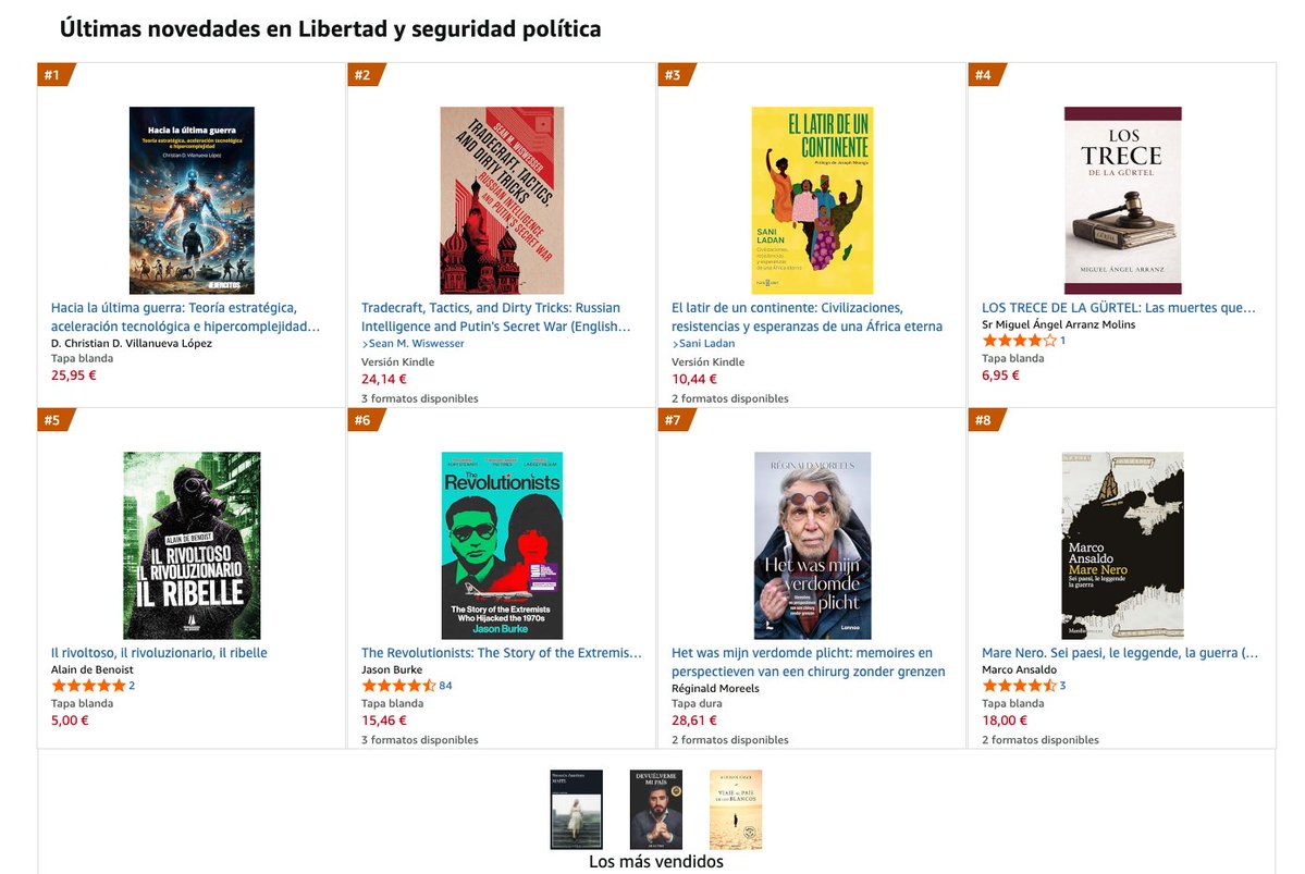 REjercitos's tweet image. Ya tenéis disponible en #Amazon nuestro último libro; un órdago a la grande a la teoría estratégica clásica, que introduce en el pensamiento militar la idea de la aceleración tecnológica, científica y técnica y sus efectos.

¡Cómpralo ya!

amzn.to/4t7Rdxd