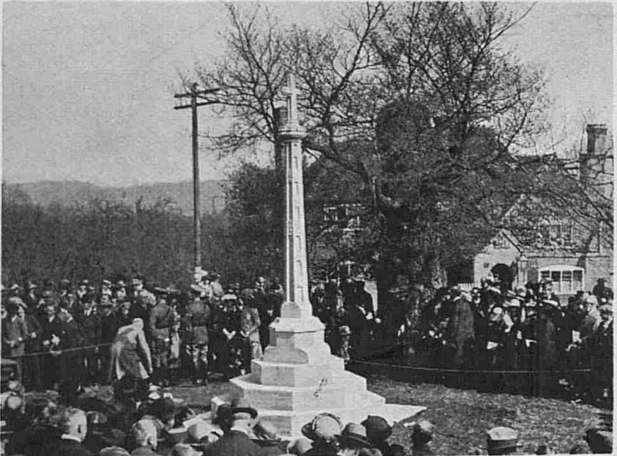 Warmemoria52861's tweet image. The dedication of the war memorial at Holy Trinity Church, Penn, Buckinghamshire 10th April 1921.  warmemorialstories.com - War Memorial Stories is a methodical digital archive dedicated to preserving the personal narratives behind local war memorials. #Penn #Buckinghamshire