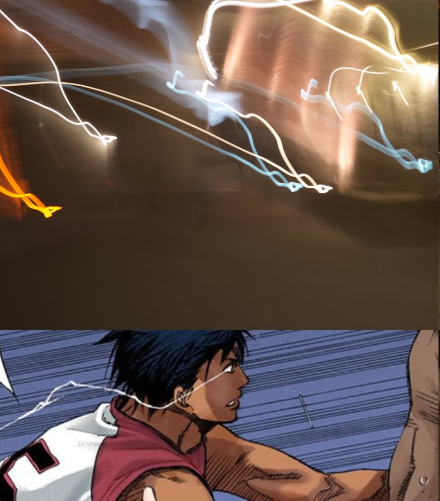 写真を整理📸
青峰がゾーンに入った時に目からだす光線🏀のような写真。