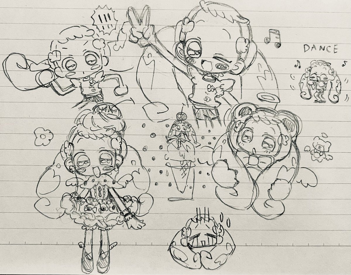 昨日の落書き色んなハナちゃん🌼