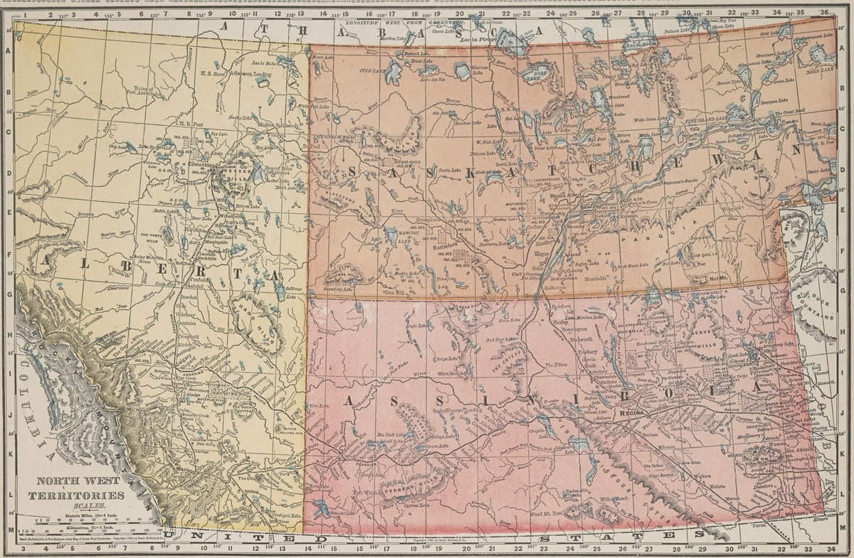 EdmapsCom's tweet image. History, maps and division: The districts of Alberta, Assiniboia and Saskatchewan in 1900 (from C. Sifton, ed., Descriptive Atlas of Western Canada, Ottawa, 1900) 
#map #territory #politics #Alberta #Saskatchewan #Canada #Ottawa
