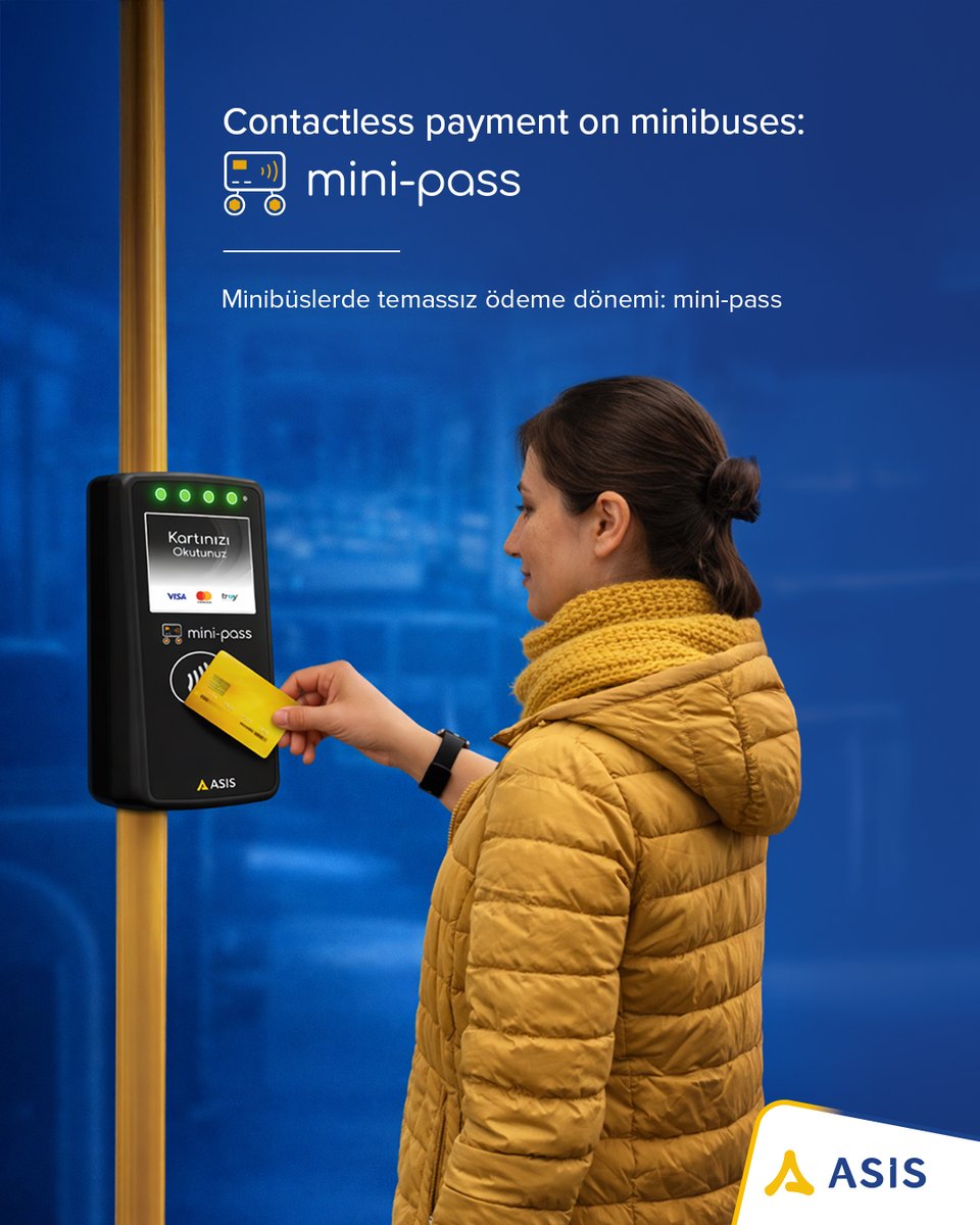 Speed and convenience in city life are made possible through contactless solutions⚡️.

Mini-pass offers fast access and ease of use in public transportation, making everyday journeys more comfortable📲🚍.
—
Şehir hayatında hız ve pratiklik, temassız çözümlerle mümkün⚡️.