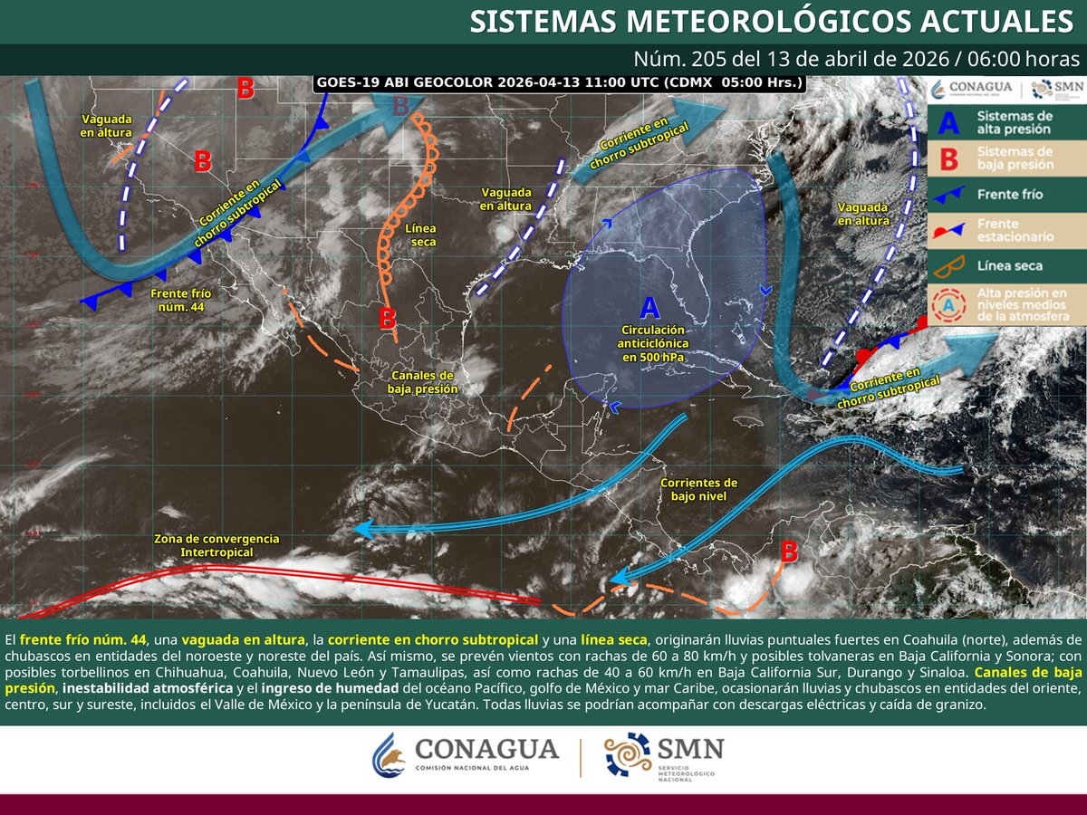 conagua_clima's tweet image. ⛅️⛈️ Consulta el #Pronóstico #Meteorológico General de las 06:00 horas, en el siguiente enlace. 👇

smn.conagua.gob.mx/es/pronosticos…