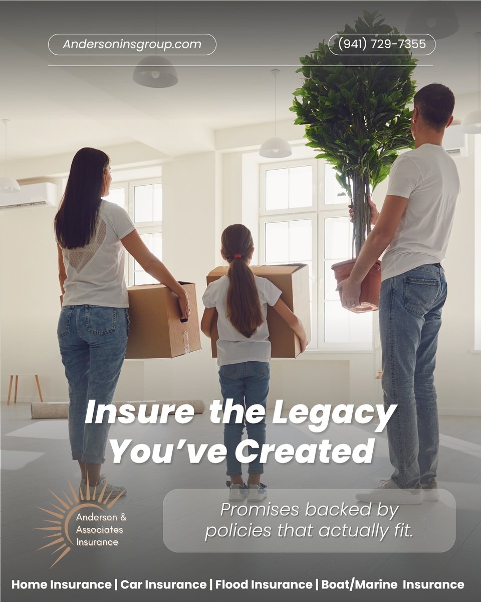 AndersonInsFL's tweet image. You’ve worked hard to build your home, your business, and your legacy—let’s make sure it’s protected.
Anderson &amp;amp; Associates offers policies that actually fit your life.

#LegacyProtection #InsuranceExperts #LocalCoverage #PalmettoFL
