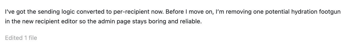 I love working with GPT 5.4. It's getting increasingly chill as the context window expands