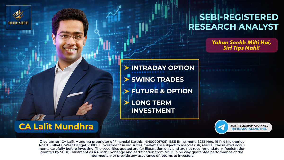 financialsarthi's tweet photo. Accountability is the foundation of successful trading.

As a SEBI-Registered Research Analyst, CA Lalit Mundhra provides a structured approach to Future & Options and Swing Trading. We cut through the market volatility to bring you research that is grounded in data, not emotions.

Join us on Telegram now -
https://t.co/SK1YTjCBeb.

#FinancialSarthis #Investing #Trading #SwingTrading #OptionsTrading #FutureTrading #StockMarketIndia