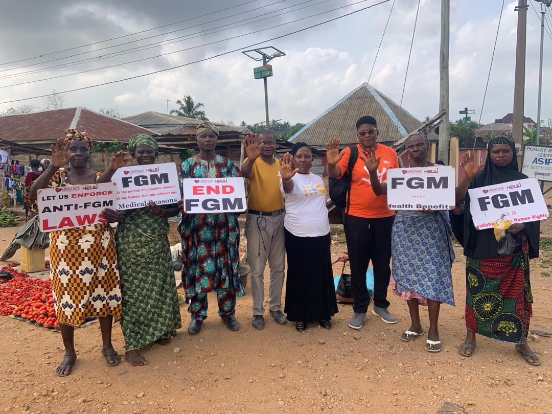HeritageSupport's tweet photo. "Community power 💪 is key to ending FGM! In Osun State, local orgs &amp; communities came together to break the cycle of Female Genital Mutilation .
Let's invest in community-driven solutions! 
#EndFGMNigeria #InvesttoendFGM #ZeroToleranceDay https://t.co/Sc2FnRDk3Z