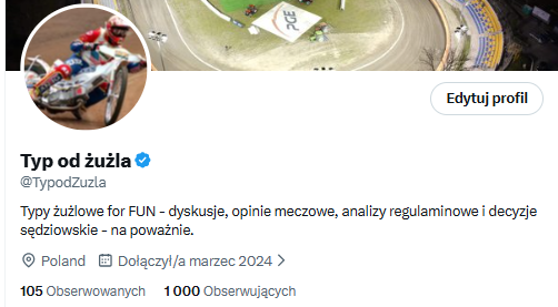 Typ od żużla tweet media