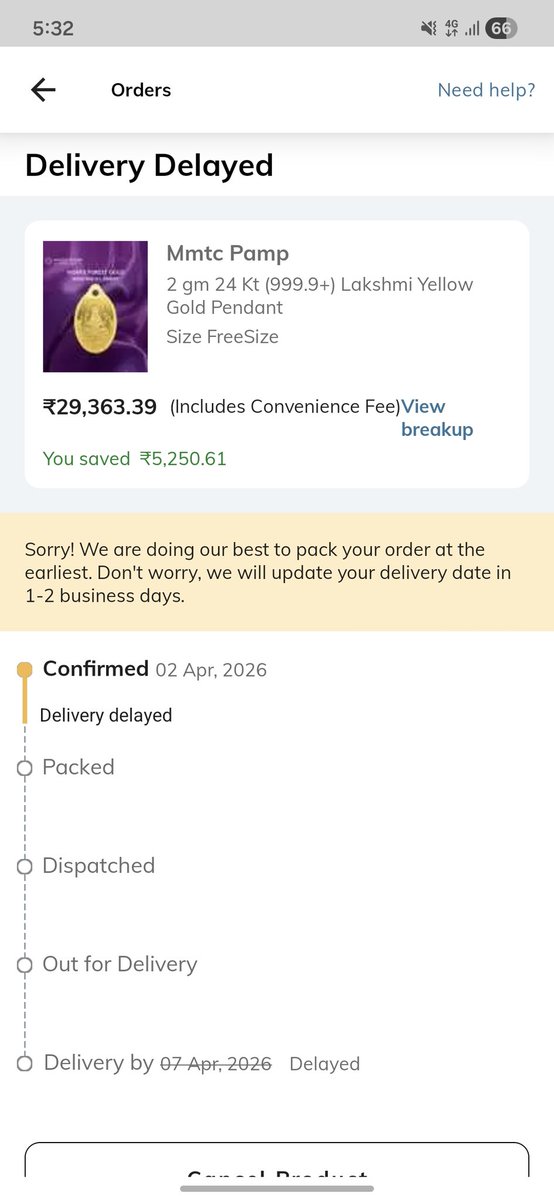 CA_Durgesh9's tweet image. 7 days of escalating the issue of delayed delivery with @AJIOLife and they are so shameless that they couldn't even arranged to get the order packed. #pathetic #ajiofail #shame #scam 

Full thread:
x.com/i/status/20428…