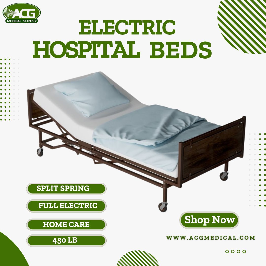 ACGMedicalsupp's tweet image. Experience better care and comfort with adjustable electric hospital beds ideal for home care and recovery. 

Explore now: shorturl.at/wA3YX

#ElectricHospitalBeds #HospitalBed #MedicalEquipment #HomeCare #PatientCare #HealthcareSolutions #RecoverySupport #AdjustableBeds