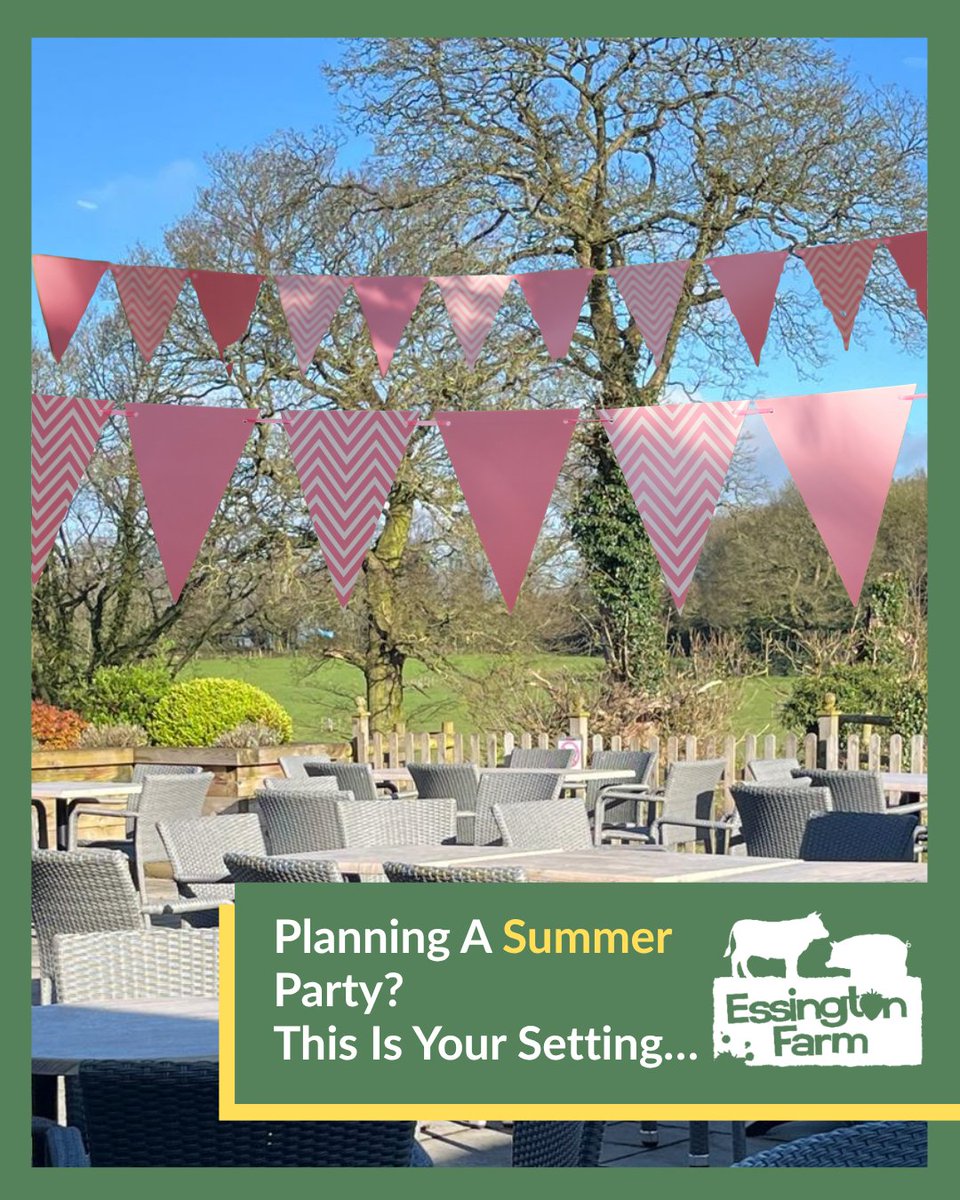 EssingtonFarm's tweet image. “Perfect for summer parties… highly recommend.” 💬

Private hire at Essington Farm 🌅

Indoor &amp;amp; outdoor spaces, late-night hire, and menus tailored to you.

📞 01902 735724

#EssingtonFarm #PrivateHire #SummerEvents