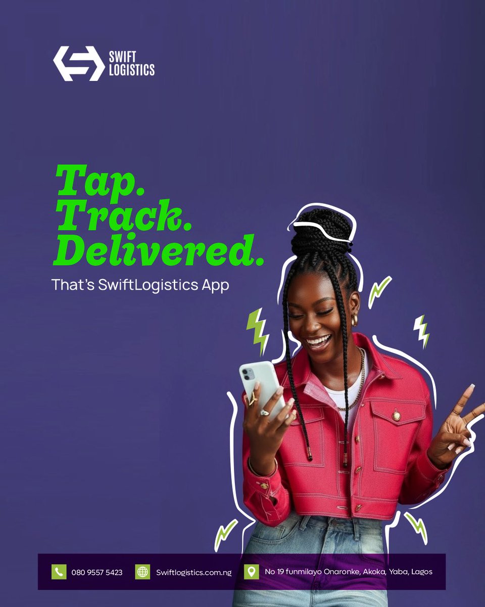 swiftlogng's tweet photo. Lagos runs on deliveries. Make sure yours never miss. 🛵

Tap. Track. Delivered — SwiftLogistics App is live and ready for you.
#SwiftlogisticsApp #Delivery https://t.co/LZnhraZdQL