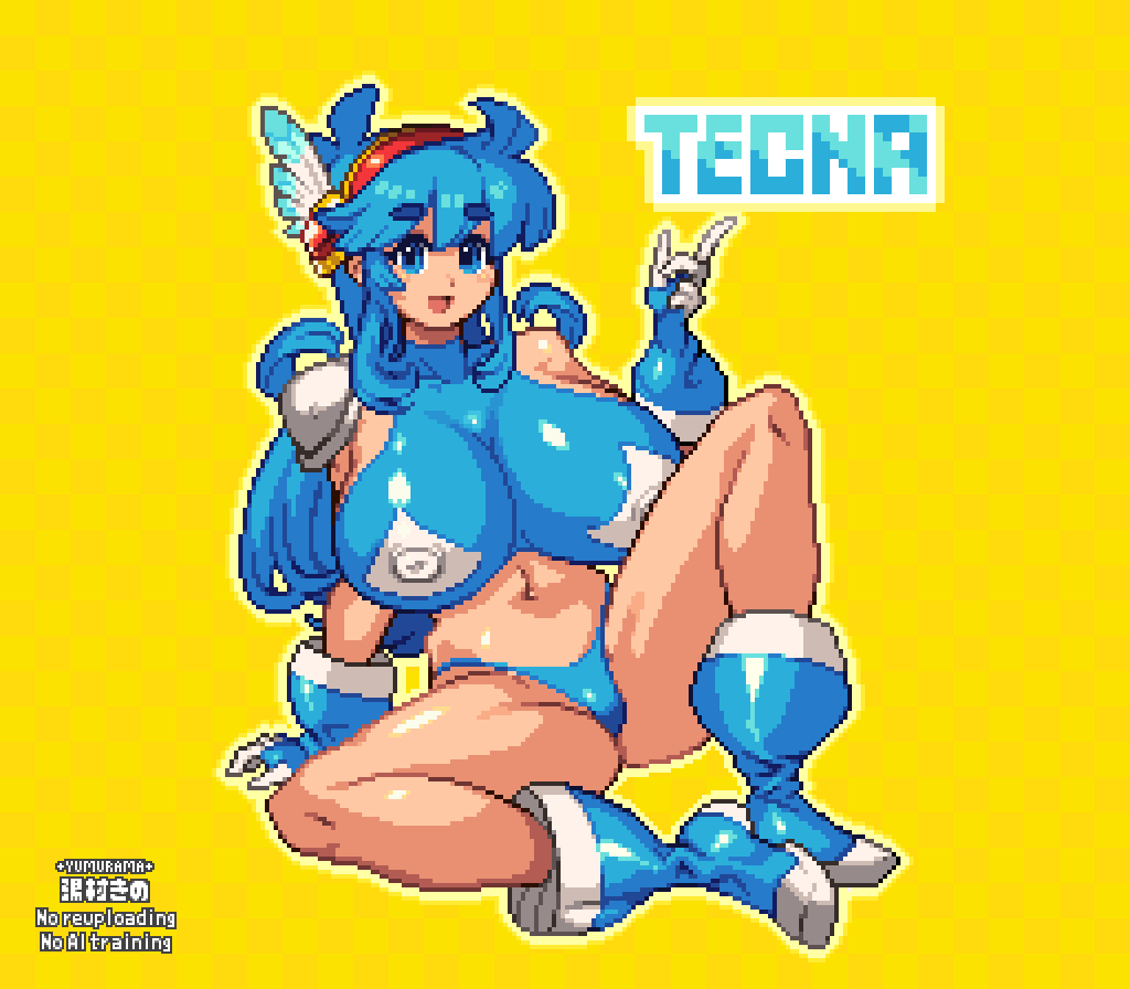 ドット絵　おすわりテクナ