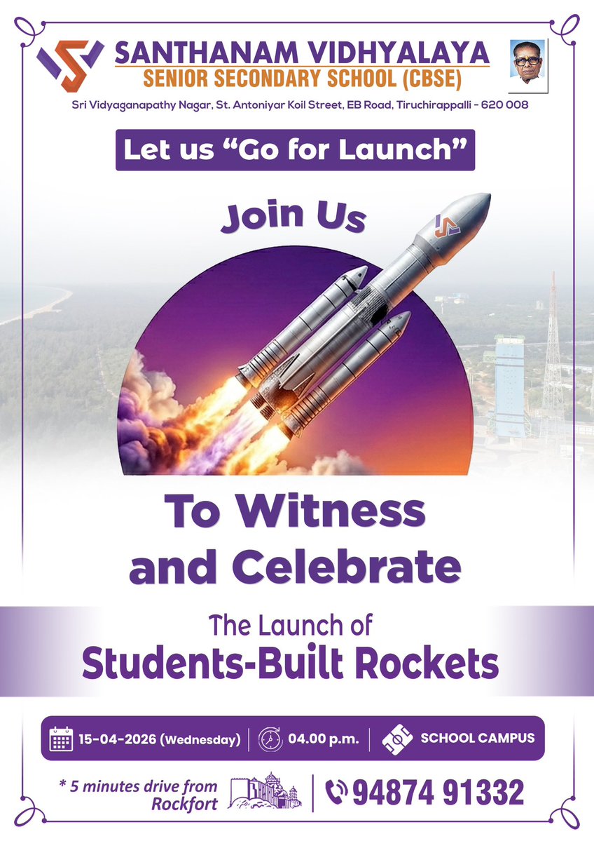 CONTACTSV1's tweet image. #StudentBuiltRockets #GoForLaunch  
#RocketLaunch #SchoolInnovation  
#santhanamvidhyalayacbse