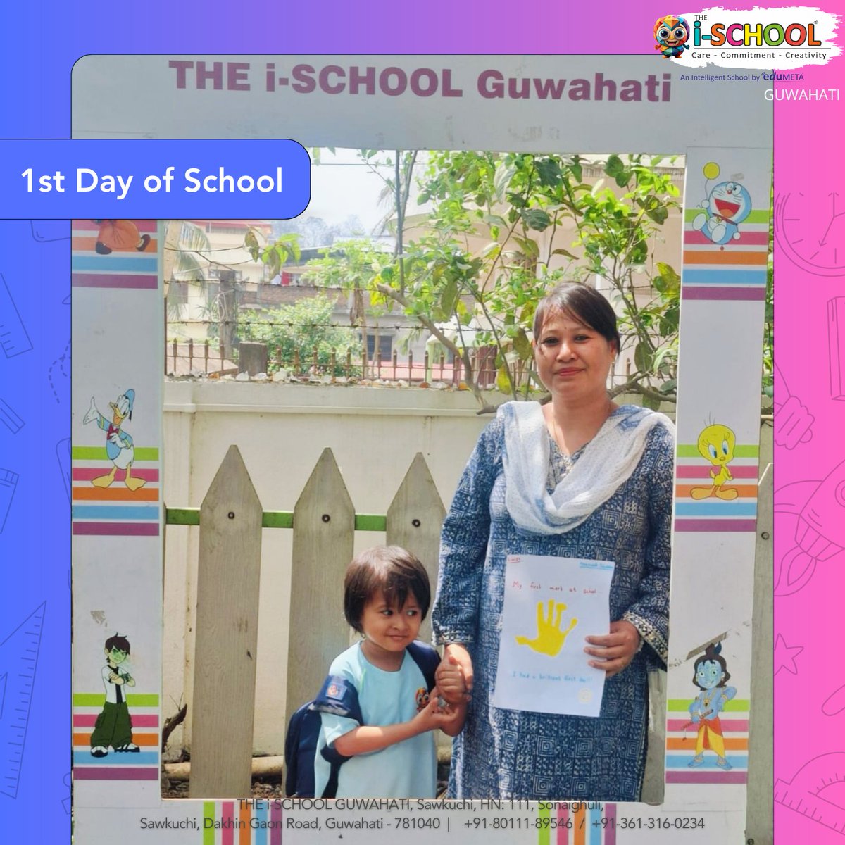 iSchoolGhy's tweet image. 🎒✨ First day. First steps. First smiles. 💛

At THE i-SCHOOL, we make every child’s first school day safe, joyful, and memorable — for kids and parents. 🌈

Here’s to a beautiful beginning! 🌱

#FirstDayOfSchool #THE_i_SCHOOL #GuwahatiPreschool