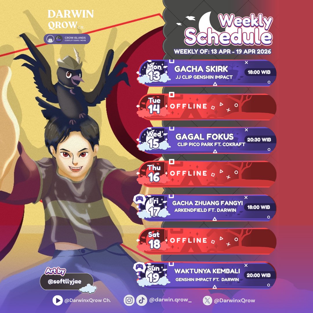 Darwin x Qrow | VTuber ID - Crow Islands tweet media